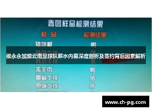 侯永永加盟云南足球队薪水内幕深度剖析及签约背后因素解析